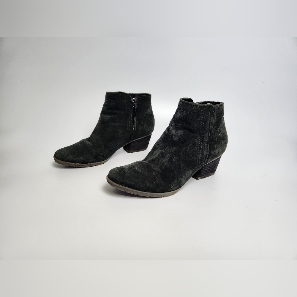 BLONDO Womens Booties Size 8.5M Black Suede Zip Up Boots Fall Winter Booties